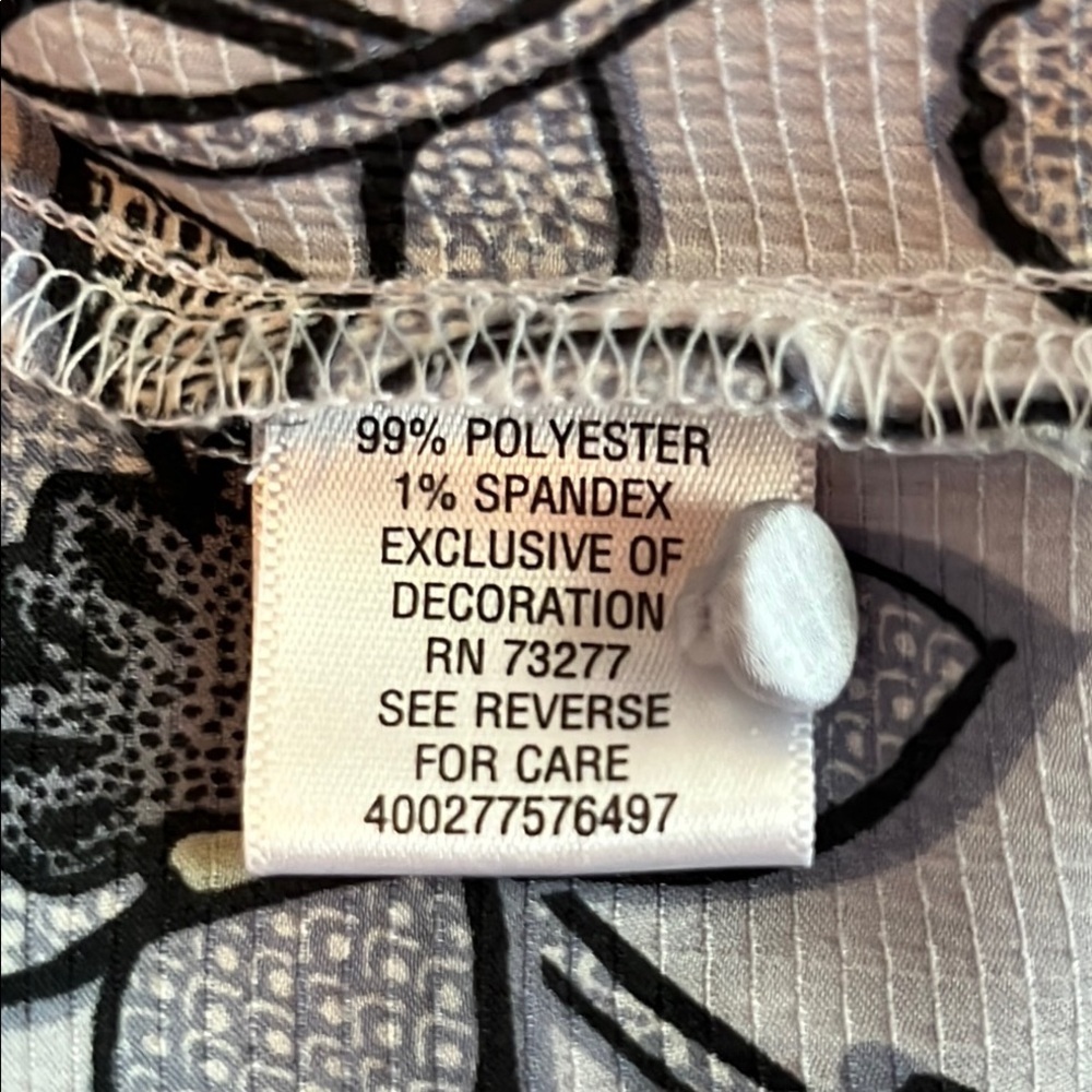 Princess Vera Wang Blue Floral Print Women's Top Size XS - Picture 5 of 6